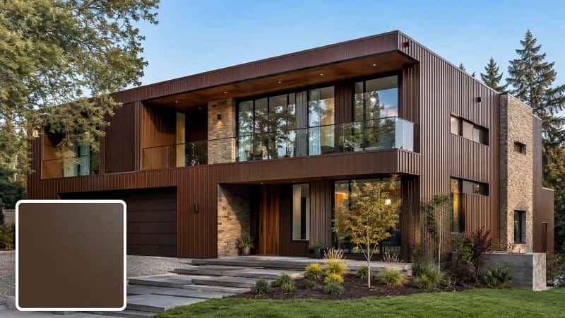 Brown Powder Coating Building